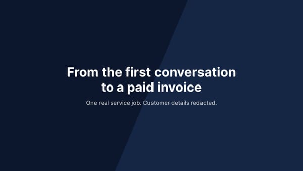 From the first conversation to a paid invoice